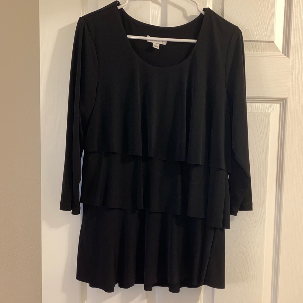 Black layered blouse